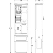 uesa - Zähler-Komplettschrank Zähleranschlusssäule ZAS-S-1-1MP enviaM 2100x590x320mm