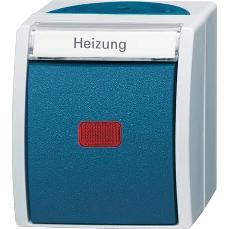 Busch-Jaeger - Installationsschalter Heiz.Notschalter 2601/6 SKWNH-53 AP, m.Namensschild