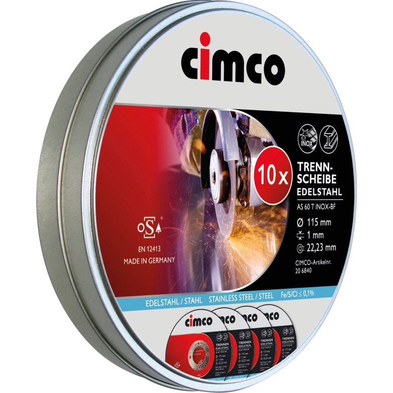 Cimco Werkzeuge - Trennscheiben-Set Trennscheiben EDELSTAHL 206840 (VE10) 10x 115x1,0mm