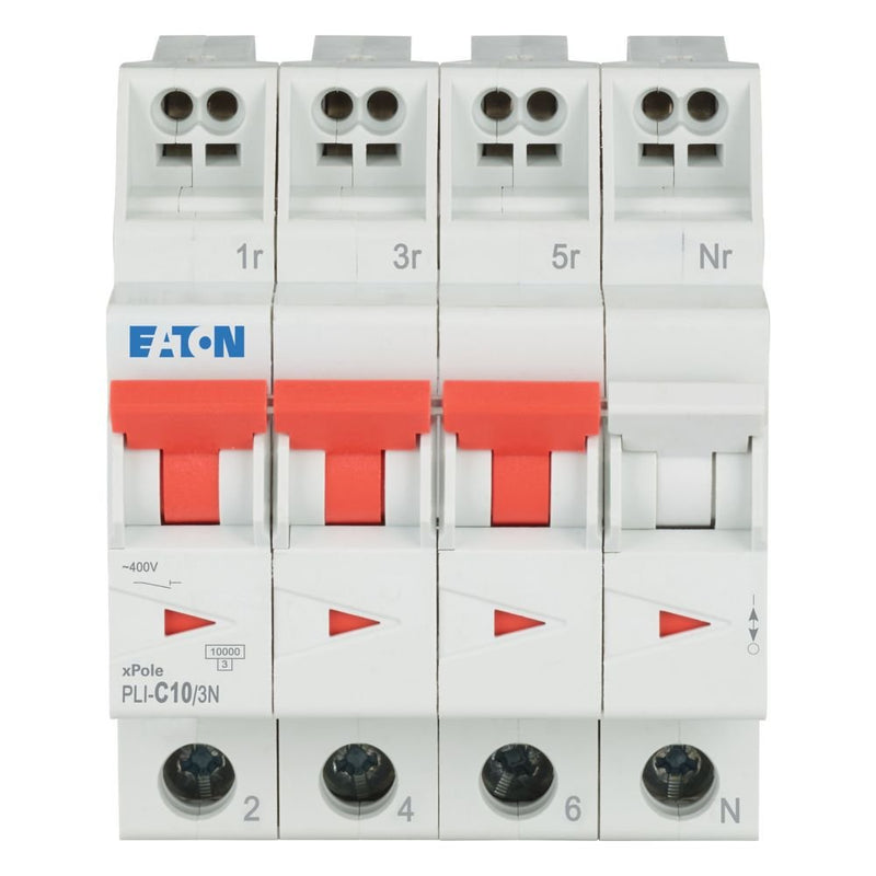 Eaton - Leitungsschutzschalter PLI-C10/3N C 10A, 3p+N Steckkl