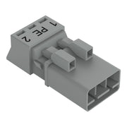 WAGO - Steckverbinder für steckbare Gebäudeinstallation Stecker 3-polig 890-253/062-000 grau − 50 Stück