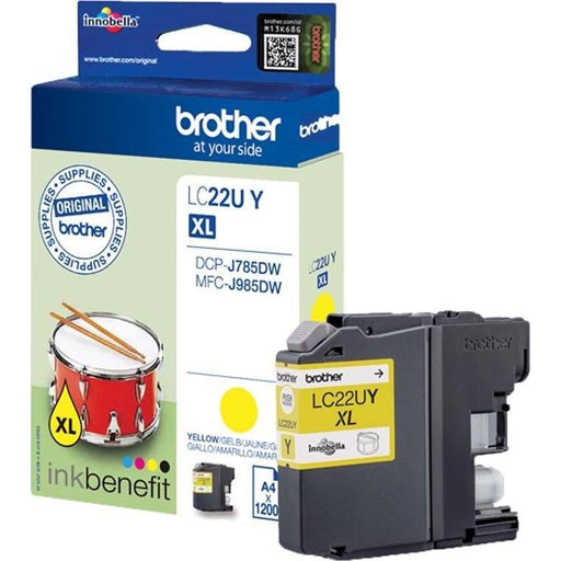 Brother - Verbrauchsmaterial für Telefax/Drucker/MFC Tintenpatrone LC-22UY gelb