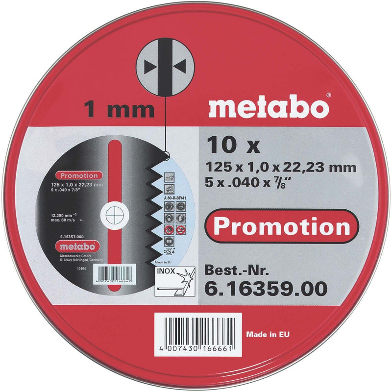 Metabowerke - Trenn-/Schleifscheibe Trennscheibe 616359000 (VE10) 125x1,0x22,23