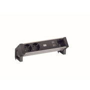 Bachmann - Mehrfachsteckdose Steckdosenleiste 937.304 DESK2 ALU BLACK