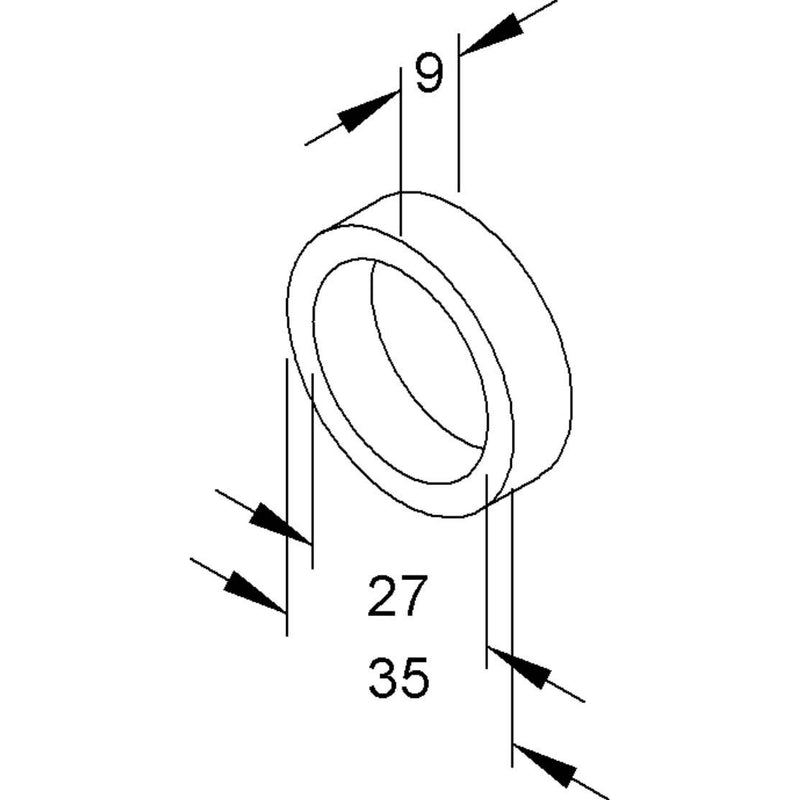 HKL - Dichtring, flach Illuminations-Dichtring 2169 E27 IP44 Silikon sw
