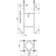 DEHN - Sockel für Fangeinrichtung Blitzschutz Ankerkorb AKO TBM FP400 f. Ortbeton m. 4xM24
