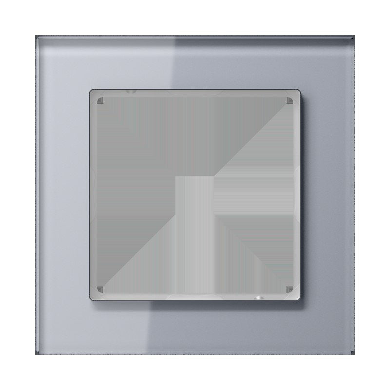 Jung - Abdeckrahmen Glasrahmen 1fach AC 581 GL KG kristallgrau