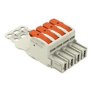 WAGO - Ein- und mehrpolige Klemmenleiste 1-Leiter-Federleiste Hebel 832-1104/334-000 Push-inCAGECLAMP,lgr − 10 Stück