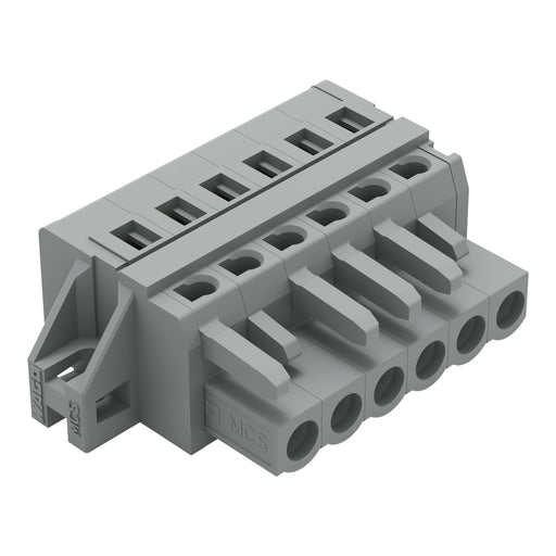 WAGO - Kabelsteckverbinder für Leiterplattensteckverbinder 1-Leiter-Federleiste 231-106/027-000 CAGECLAMP,2,5 mm²,gr − 50 Stück