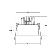 Brumberg Leuchten - Downlight/Strahler/Flutlicht LED-Einbaustrahler 230V 38063083 38Gr., 3000K, rund