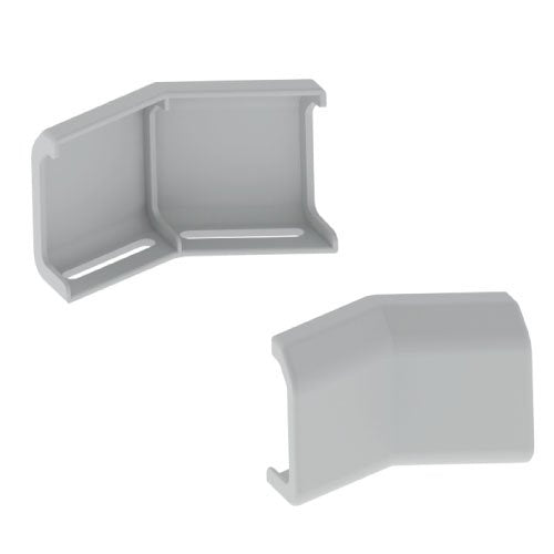 Unex - Verbinder für Kabeltragsystem Winkelverbinder 66851 horizontal lichtgrau − 6 Stück by Unex
