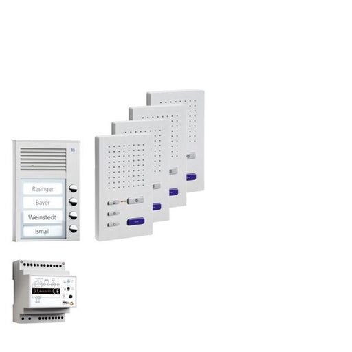 TCS Tür Control - Türsprech-Set Paketlösung AP 4WE PPAF04-EN/02 z.hörerl.Freisprech