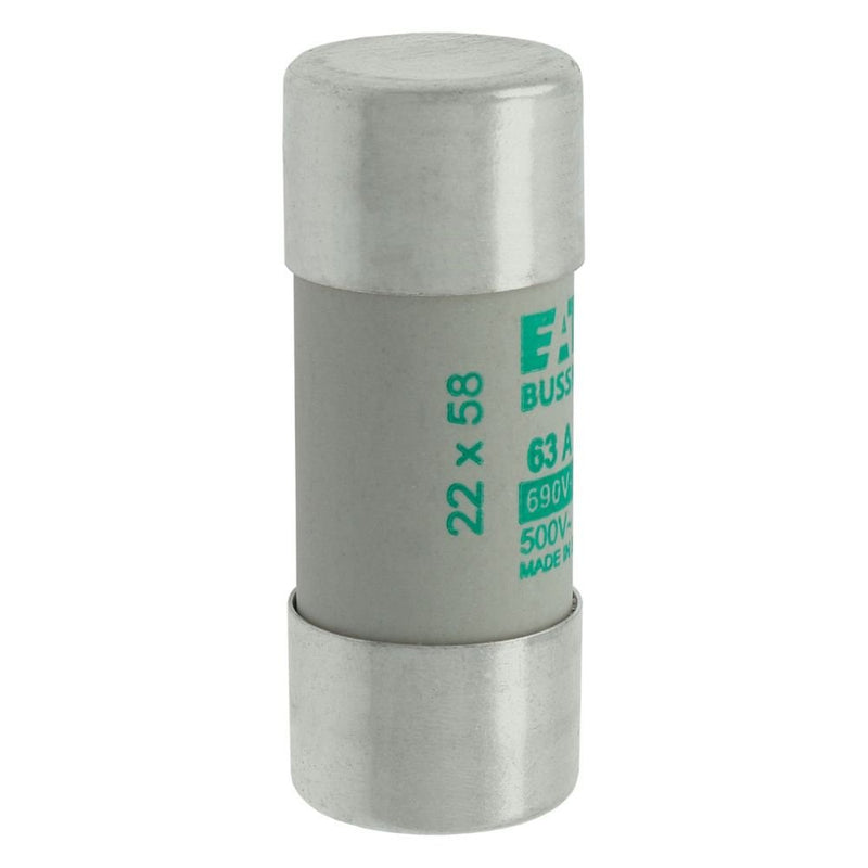Eaton - Zylindrische Sicherung Sicherungseinsatz Nieders. CYLINDRICA#C22M63 63A AC 690V 80kA − 10 Stück