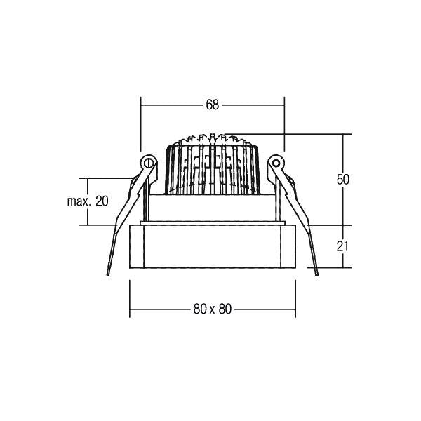 Brumberg Leuchten - Downlight/Strahler/Flutlicht LED-Einbaustrahler 13127173 350mA 3000K st.-ws