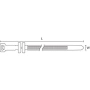 HellermannTyton - Kabelbinder Befestigungsbinder CTF12090 PA66 NA 100 320x7,6 mm, natur − 100 Stück