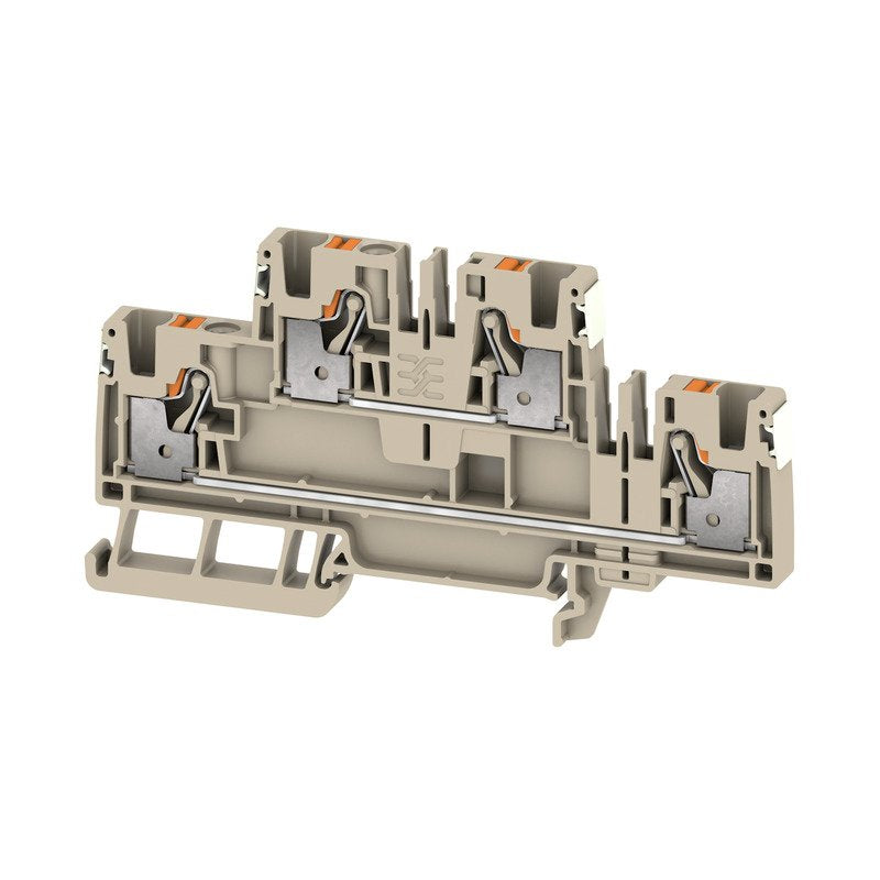 Weidmüller - Durchgangs-Reihenklemme Klemme A2T 4 DL PUSH IN, 4 mm² − 50 Stück