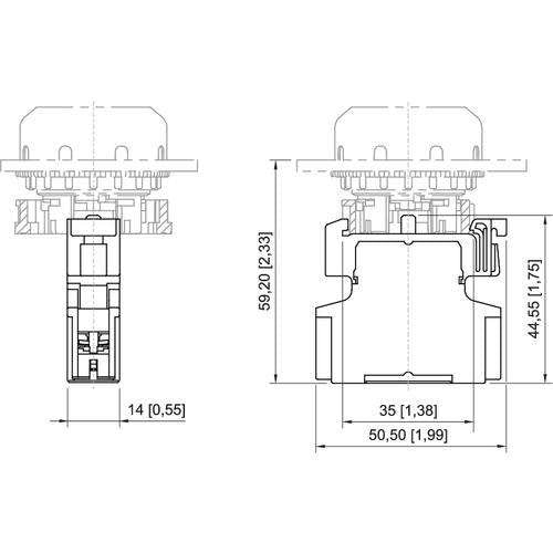 Stahl - Hilfsschalterblock Kontaktelement 8082/3-21-2-0#240899 Silber-Nickel