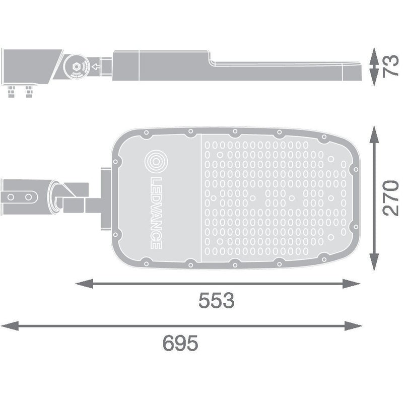 Ledvance - Straßen- und Platzleuchte LED-Mastan-/aufsatzleuchte SLAREA#4099854079962 727, Z48-60