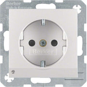 Berker - Steckdose SCHUKO-Steckdose alu/matt 41091404 LED-Orientierungsl