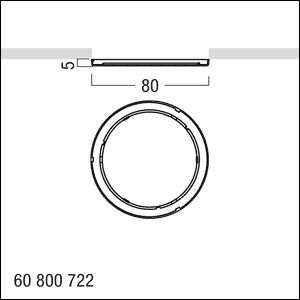 Zumtobel Group - Lichttechnisches Zubehör/Ersatzteile für Leuchten Leuchtenabdeckung DIAMO D68#60800772 ABD IP44