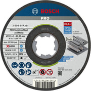 Bosch - Trenn-/Schleifscheibe PRO Stainless Steel and 2608619261 Metal X-Lock − 25 Stück