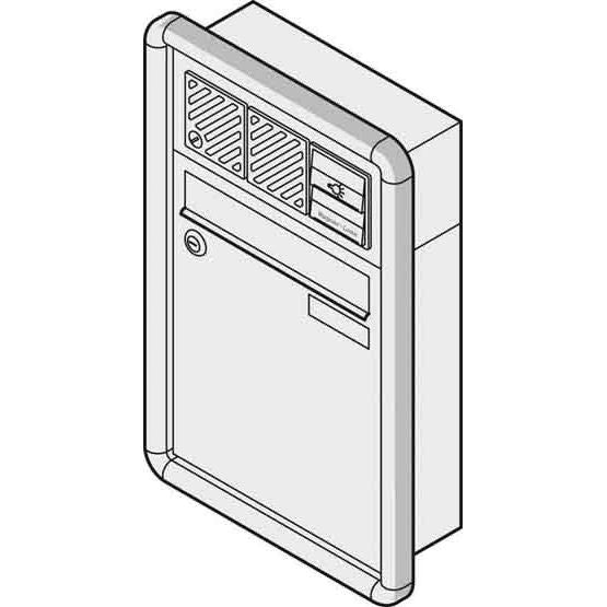 Renz Metallwaren - Briefkasten UP 10-0-25013 ws RAL9016 mit RS3000