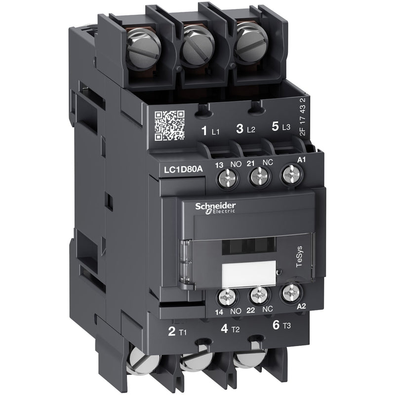 Schneider Electric - Leistungsschütz zum Schalten von Wechselstrom Leistungsschütz LC1D LC1D80A6F7 3p 37kW 80A 400V AC5