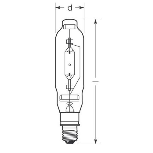 Radium Lampenwerk - Halogen-Metalldampflampe ohne Reflektor Halogen-Metalldampflampe HRIT1000W/NSC/230E40