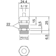 OBO Bettermann - Kabelverschraubung Verschraubung V-TEC PG13 MS − 50 Stück