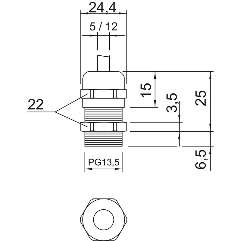 OBO Bettermann - Kabelverschraubung Verschraubung V-TEC PG13 MS − 50 Stück