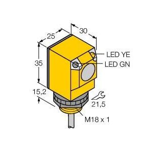 Turck - Reflexions-Lichtschranke Opto Sensor Q25SN6LP Lichtschranke − 1 Stück