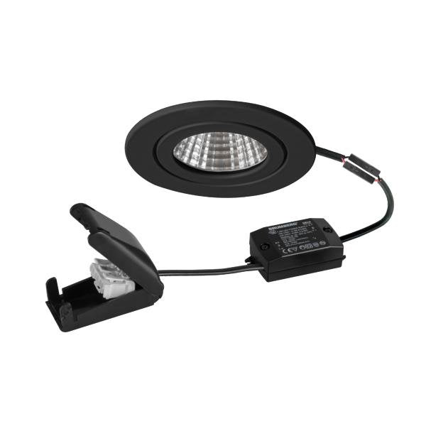 Brumberg Leuchten - Downlight/Strahler/Flutlicht LED-Einbaudownlight 230V 38475083 3000K, sw
