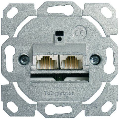 Telegärtner - Kommunikationsanschlussdose Kupfer AMJ45 8/8 Up/0 100022956 Cat.6A ohne Z-Pl