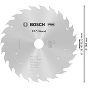 Bosch - Kreissägeblatt PRO Wood cordless 2608837676 Kreissägeblatt 160 x