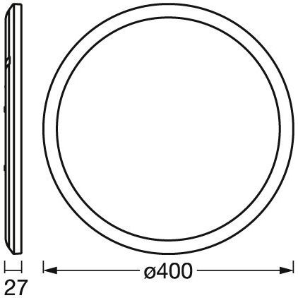 Ledvance - Decken-/Wandleuchte Deckenleuchte ORBIS #4058075752887 400mm , schwarz