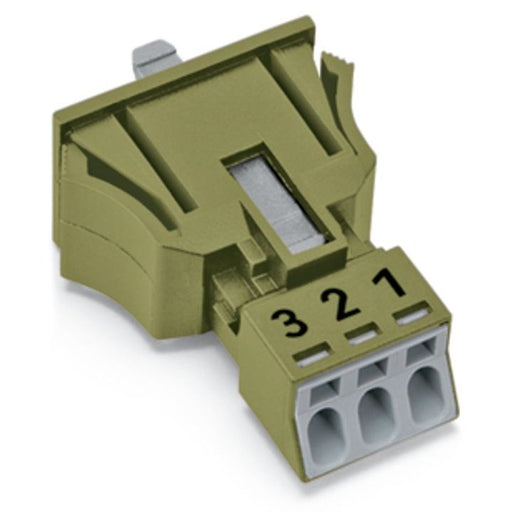 WAGO - Geräteanschluss für steckbare Gebäudeinstallation Snap-In-Stecker 890-773 3-polig,Kod. B,hgn − 50 Stück