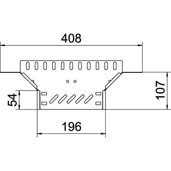 OBO Bettermann - Anbau-Abzweigstück für Kabelrinne Anbau-Abzweigstück RAA 320 FS Kabelrinne 35x200