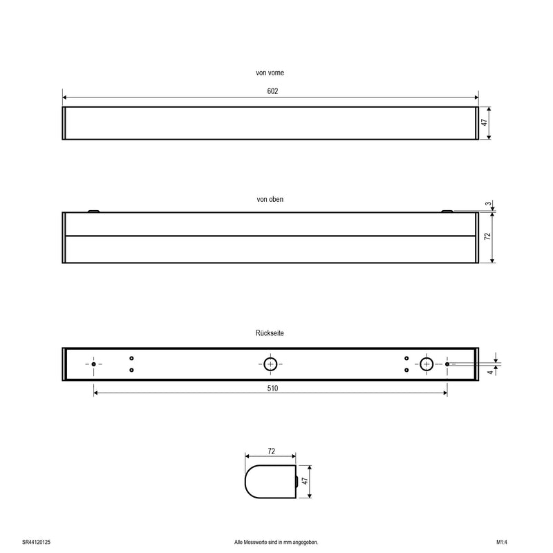 EVN Lichttechnik - Decken-/Wandleuchte LED-Wandleuchte SR44120125