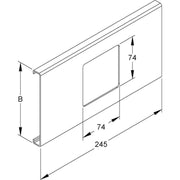 HKL - Geräteblende für Geräteeinbaukanal Deckelabschnitt gr 1f. HKLD01/110.1 gelocht