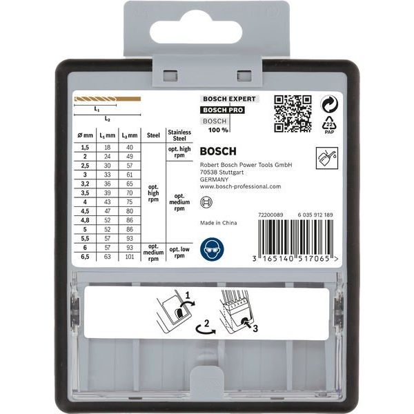 Bosch - Bohrer-Set PRO Stainless Steel HSS-Co 2607019926 Spiralbohrer-Set