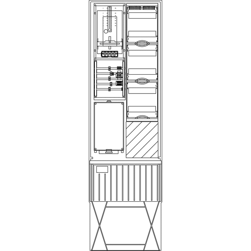 Elsta Mosdorfer - Zähler-Komplettschrank Zähleranschlusssäule ZS341.W3.24V A340 W3 1Z 3.HZ 24TE