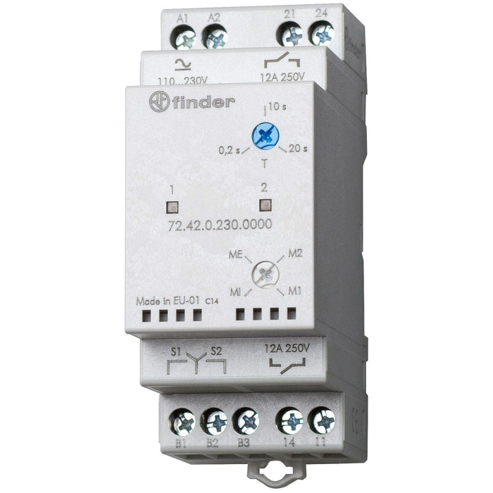Finder - Füllstand-/Niveauüberwachungsgerät Umschaltrelais 72.42.0.024.0000 2S, 12A, 24V AC/DC  − 1 Stück
