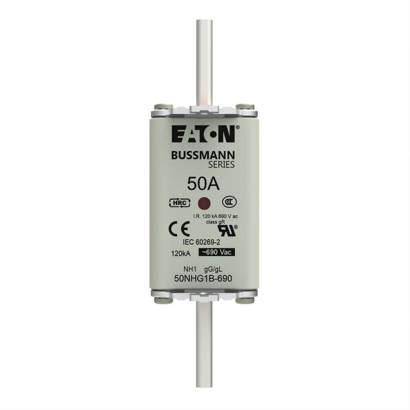 Eaton - Messersicherung Sicherungseinsatz Nieders. 50NHG1B-690 50A AC 690V 120kA − 3 Stück