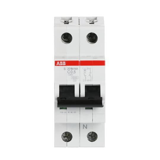 ABB Stotz S&J - Leitungsschutzschalter Sicherungsautomat S201M-C0,5NA 10kA 0,5A C 1p+N(2p)