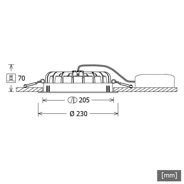 LTS Licht&Leuchten - Downlight/Strahler/Flutlicht LED-Einbau-Downlight VTFL-R 102.827 WS 2700K weiß