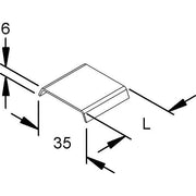 Niedax - Gegenwanne für Bügelschelle Unterlegplatten DRSU 8-10 E3 − 100 Stück
