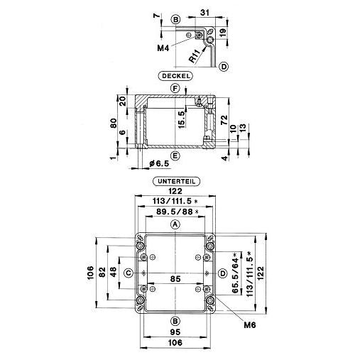 Bernstein - Leergehäuse Aluminiumgehäuse GEH.CA-220