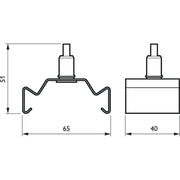 Philips Lighting - Mechanisches Zubehör/Ersatzteile für Leuchten Seilabhängung 5m LL500Z MB-SW2L5000WH weiß
