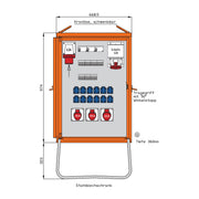 Walther Werke - Baustromverteiler Endverteiler WEV0803R1 44kVA