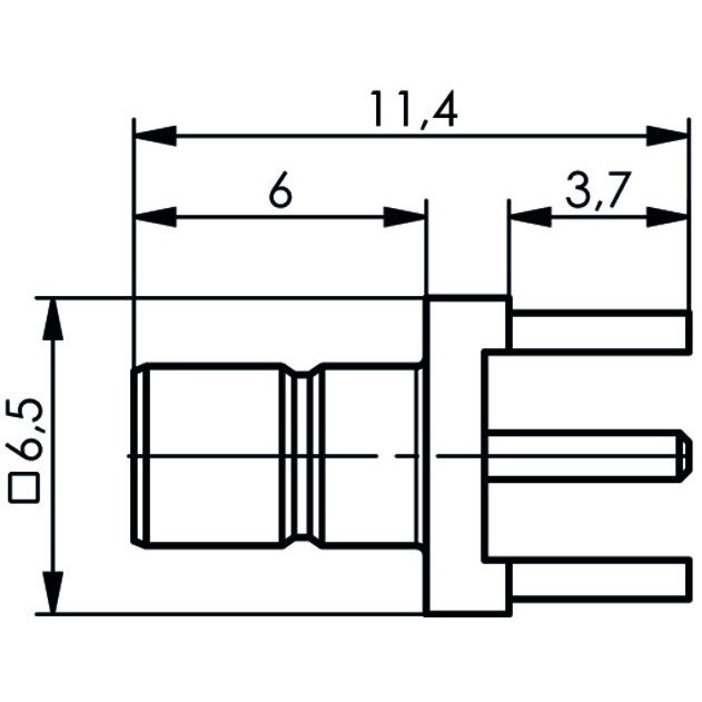 Telegärtner - Koax-Steckverbinder SMB-Anbaustecker AU 100024844 für LTP − 5 Stück